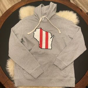 District Gray Hoodie with Wisconsin graphic